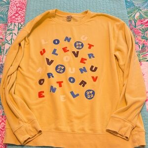 HARRY STYLES Love on Tour  Yellow Crewneck Sweatshirt